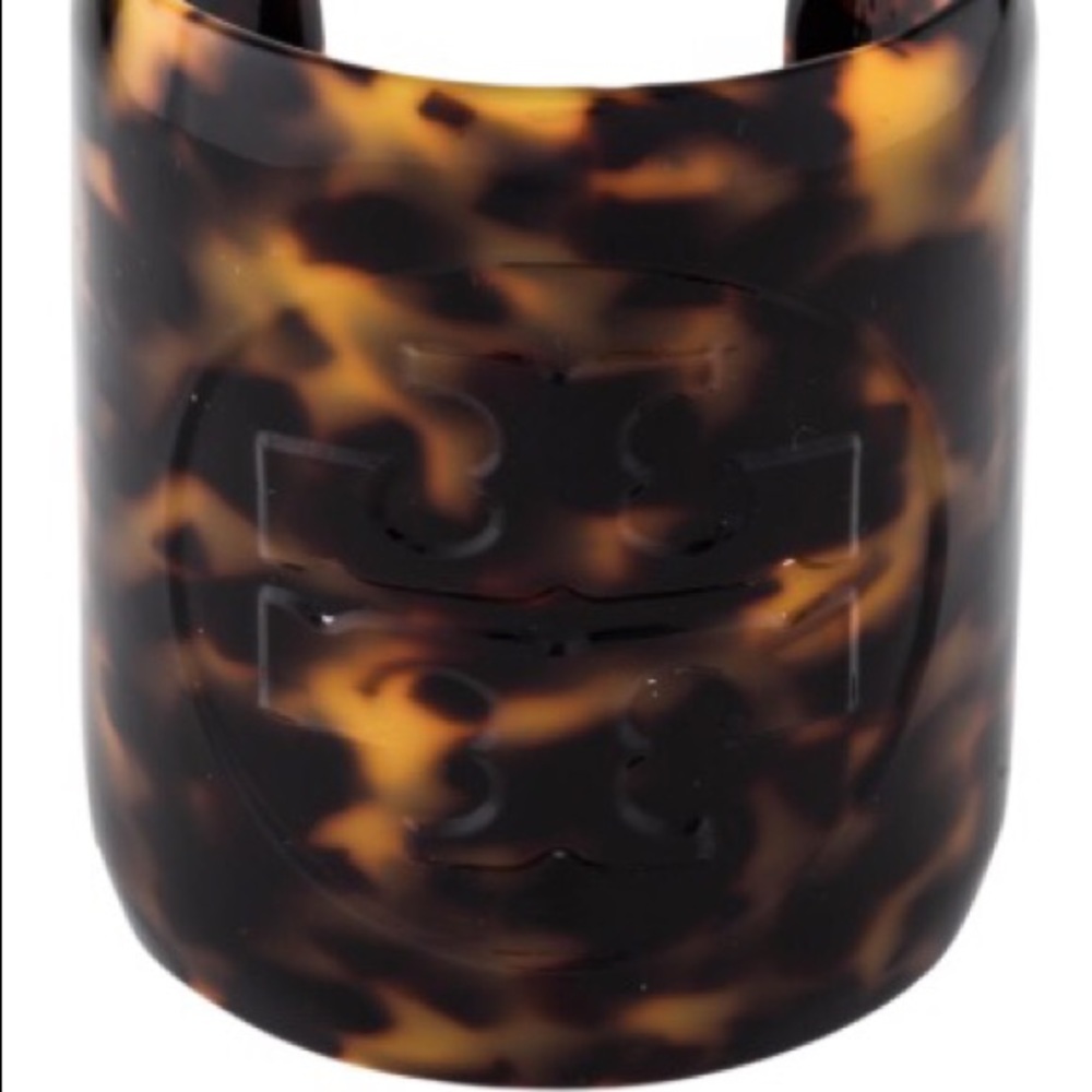 Tory Burch Resin Tortoise Logo Cuff